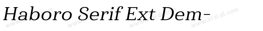 Haboro Serif Ext Dem字体转换